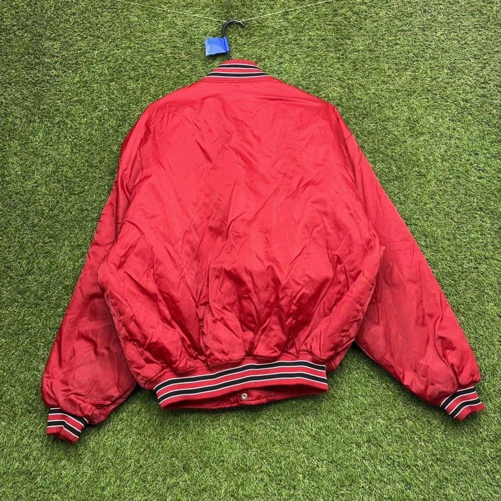 Vintage Ohio State Jacket Mens Medium Varsity Spellout OSU Puffer Buckeyes 90s